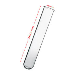 Glass Test Tube for Laboratory Use 8 Inch x 25mm Hard Glass 200mm